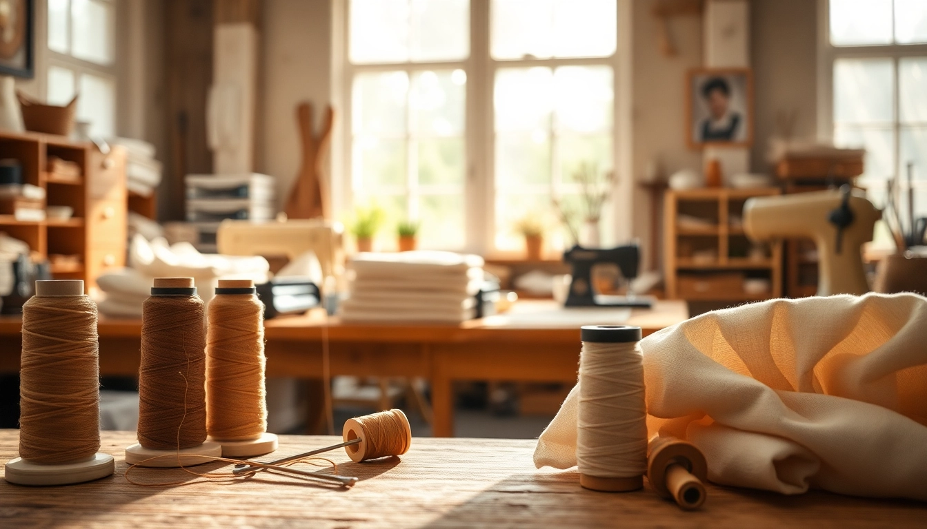 Ontdek ongebleekt katoen met unieke texturen in een gezellige naai-workshop.